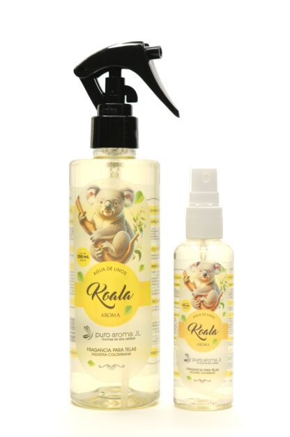Agua de linos koala Puro Aroma 60ml y 250ml aroma para textiles ropa closets