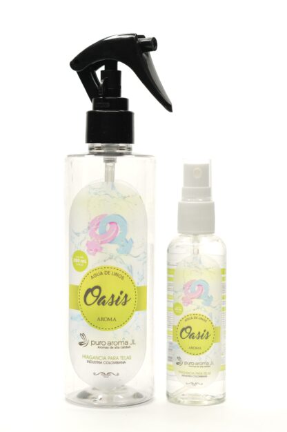 Agua de linos oasis Puro Aroma 60ml y 250ml aroma para textiles ropa closets